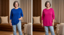 Load image into Gallery viewer, Plus-Size Cashmere Tunic Sweater #15-006