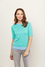 Load image into Gallery viewer, Bamboo Cashmere Jewel Neck W/ Button Up Back #153804