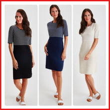 Load image into Gallery viewer, Pima Cotton Scallop Stitch Dress #204353