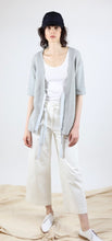 Load image into Gallery viewer, Pima Cotton V-Back Cardigan with Links #p4333