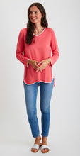 Load image into Gallery viewer, Pima Cotton V-Neck Contrast Trim #204344