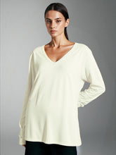Load image into Gallery viewer, Pima Cotton V Neck 3/4 Tab Sleeve #04397
