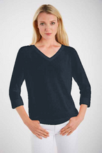 Load image into Gallery viewer, Pima Cotton V-Neck Shaker 3/4 Sleeves #153359hh
