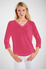 Load image into Gallery viewer, Pima Cotton V-Neck Shaker 3/4 Sleeves #153359hh
