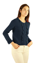 Load image into Gallery viewer, Pima Cotton Ruffle Trim Jacket #173321
