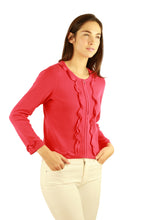 Load image into Gallery viewer, Pima Cotton Ruffle Trim Jacket #173321
