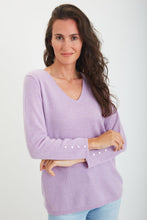 Load image into Gallery viewer, V Neck Cashmere with Button Cuff #193127
