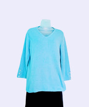 Load image into Gallery viewer, V Neck Cashmere with Button Cuff #193127
