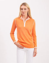 Load image into Gallery viewer, Pima cotton Zip Polo W/Contrast Stripe Inside #194322
