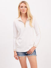 Load image into Gallery viewer, Pima cotton Zip Polo W/Contrast Stripe Inside #194322
