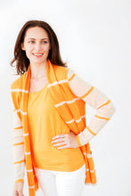 Load image into Gallery viewer, Pima Cotton Mesh Stripe Cardigan #33375
