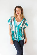 Load image into Gallery viewer, Paint Print Drawstring Top #34270
