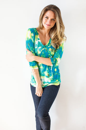 Floral Print V Neck #34272