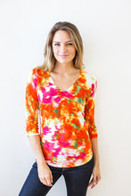 Load image into Gallery viewer, Floral Print V Neck #34272
