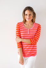 Load image into Gallery viewer, Bi-color Stripe U-Neck #34387
