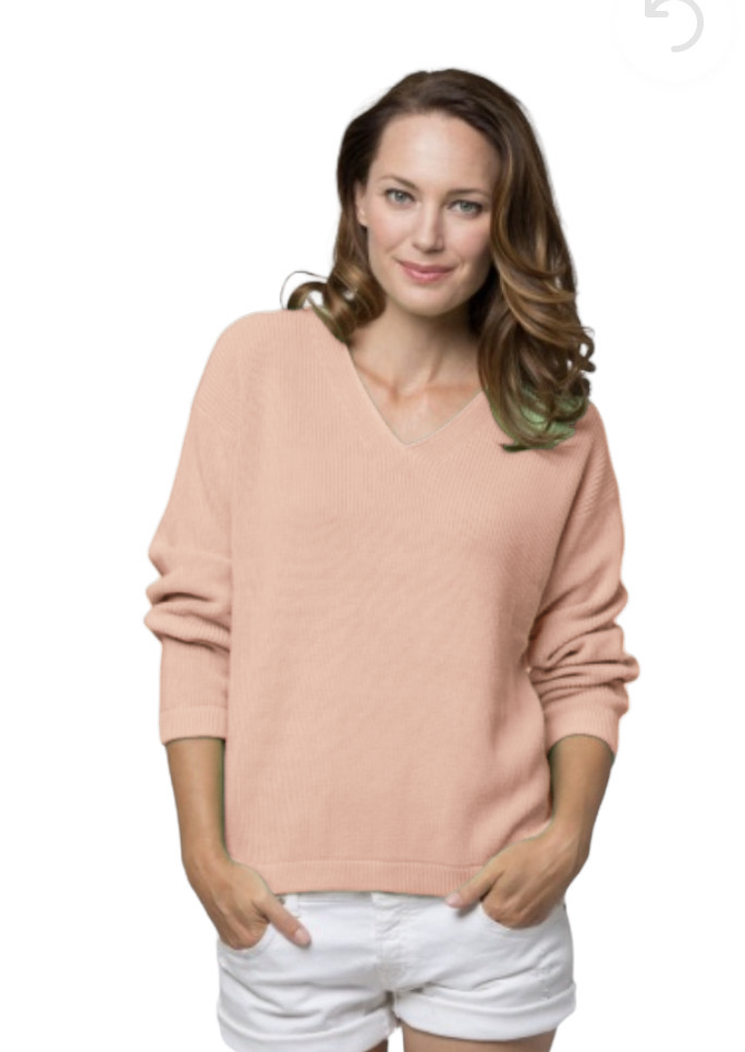 Pima Cotton Shaker V Neck #74394