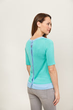 Load image into Gallery viewer, Bamboo Cashmere Jewel Neck W/ Button Up Back #153804
