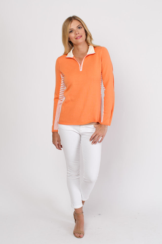 Pima Cotton Zip Funnel Neck #174318