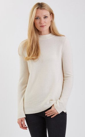 Cashmere Link Stitch Mock Neck #191128