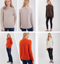 Load image into Gallery viewer, Cashmere Link Stitch Mock Neck #191128
