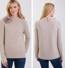 Load image into Gallery viewer, Cashmere Link Stitch Mock Neck #191128
