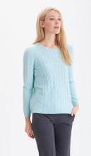 Load image into Gallery viewer, Cashmere Crew Cable Stitch #201131
