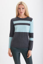 Load image into Gallery viewer, Color-block Crew Neck Cashmere #201135
