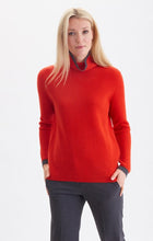 Load image into Gallery viewer, Funnel Neck Waffle Stitch Cashmere #201138
