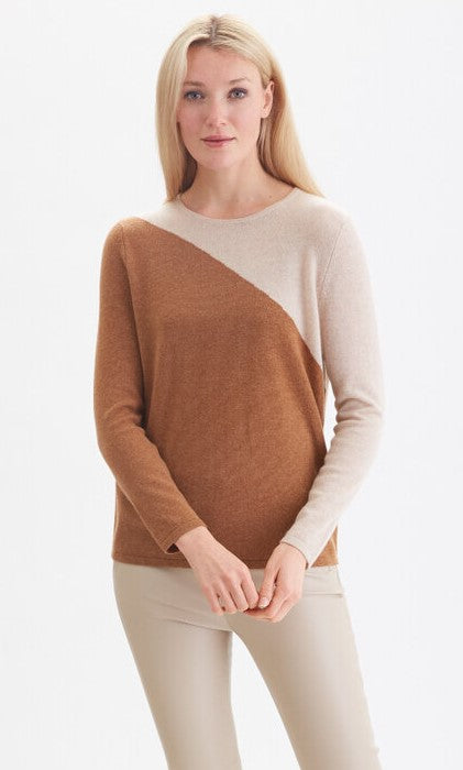 Intarsia Crew Neck Cashmere #201141