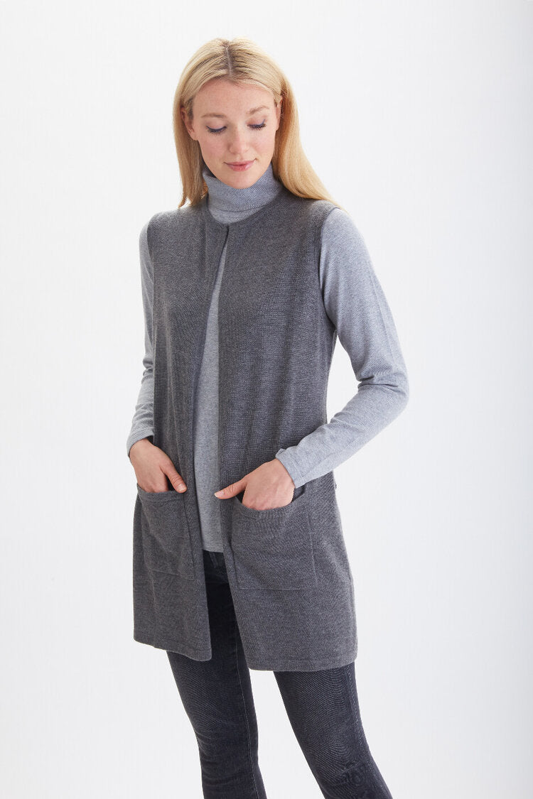 Cashmere Long Vest #201711