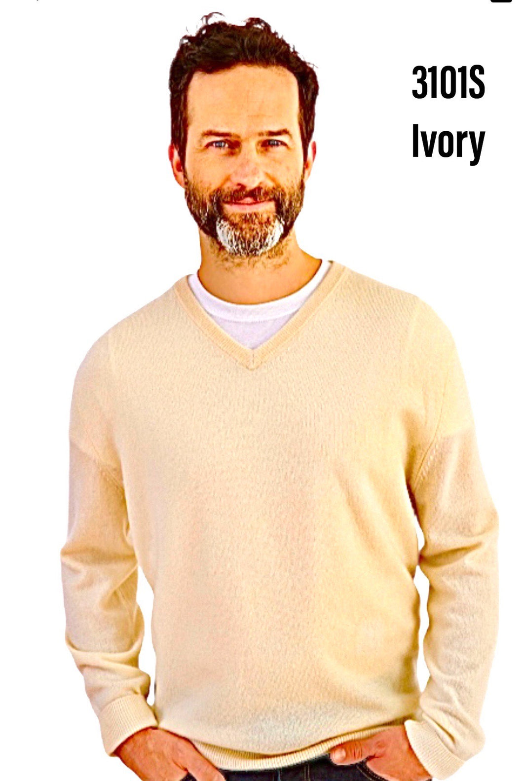 Men s Cashmere V Neck Sweater 3101S