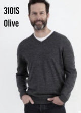 Load image into Gallery viewer, Men&#39;s Cashmere V-Neck Sweater #3101S
