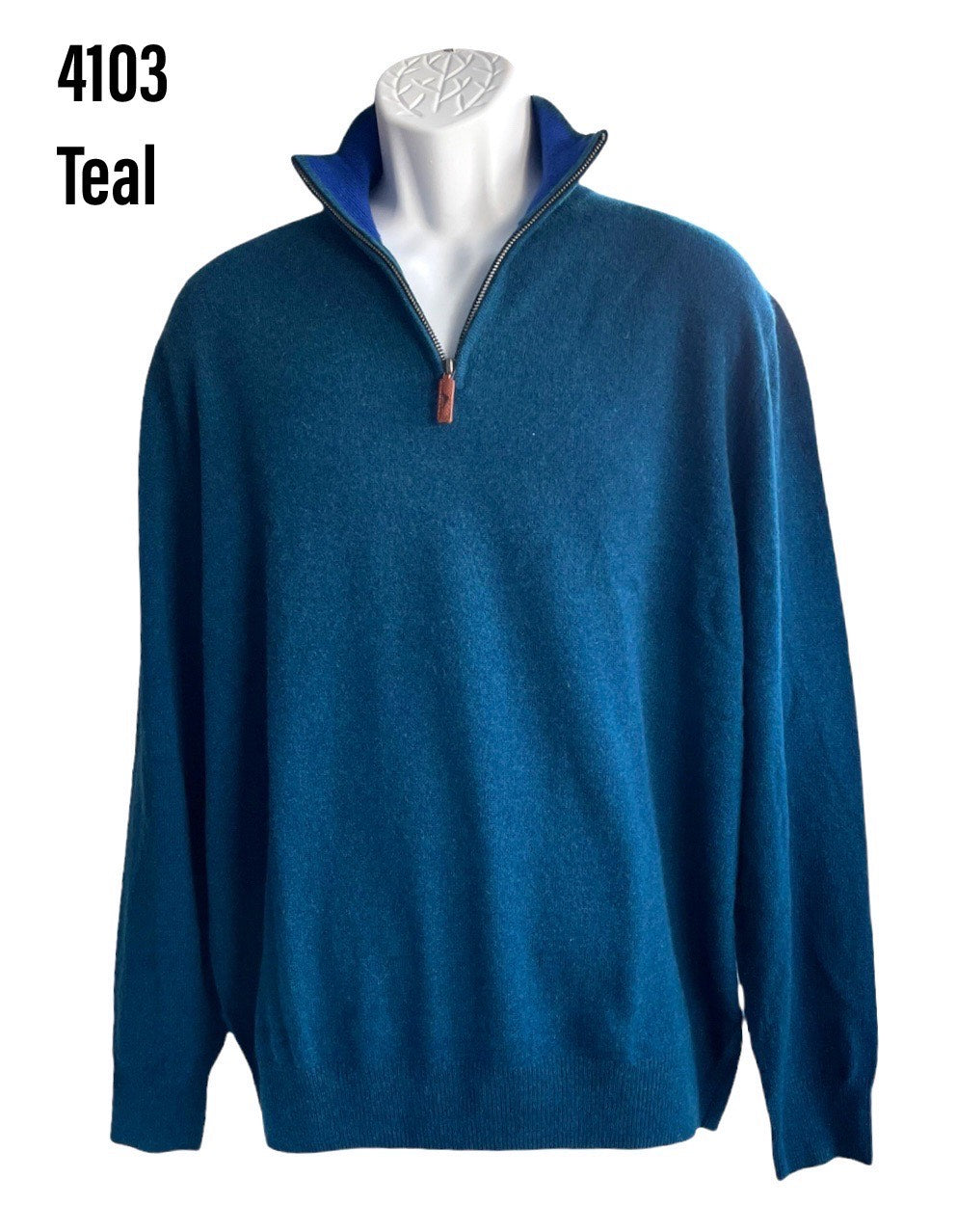 Men's Cashmere Quarter Zip Sweater #4103