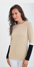 Load image into Gallery viewer, Pima Cotton Color-block Sleeve Top #193301
