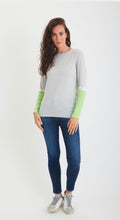 Load image into Gallery viewer, Pima Cotton Color-block Sleeve Top #193301
